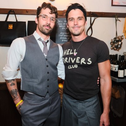 NEW YORK, NEW YORK - JUNE 02: Zacharias Niedzwiecki and Antoni Porowski attend a cocktail party for "Oh Mary!" director Sam Pinkleton hosted by Thom Browne at Commerce Inn on June 02, 2025 in New York City. (Photo by Hatnim Lee/Getty Images)