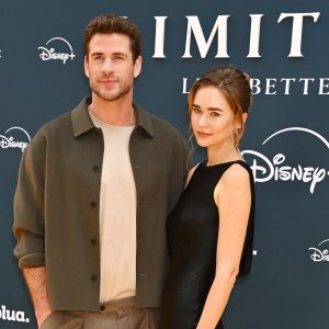 LONDON, ENGLAND - JULY 17: Liam Hemsworth and Gabriella Brooks attend the Disney+ World Premiere of National Geographic's 'Limitless: Live Better Now' with BUPA at Odeon Luxe Leicester Square on July 17, 2025 in London, England. (Photo by Dave Benett/Getty Images for National Geographic & Disney+)