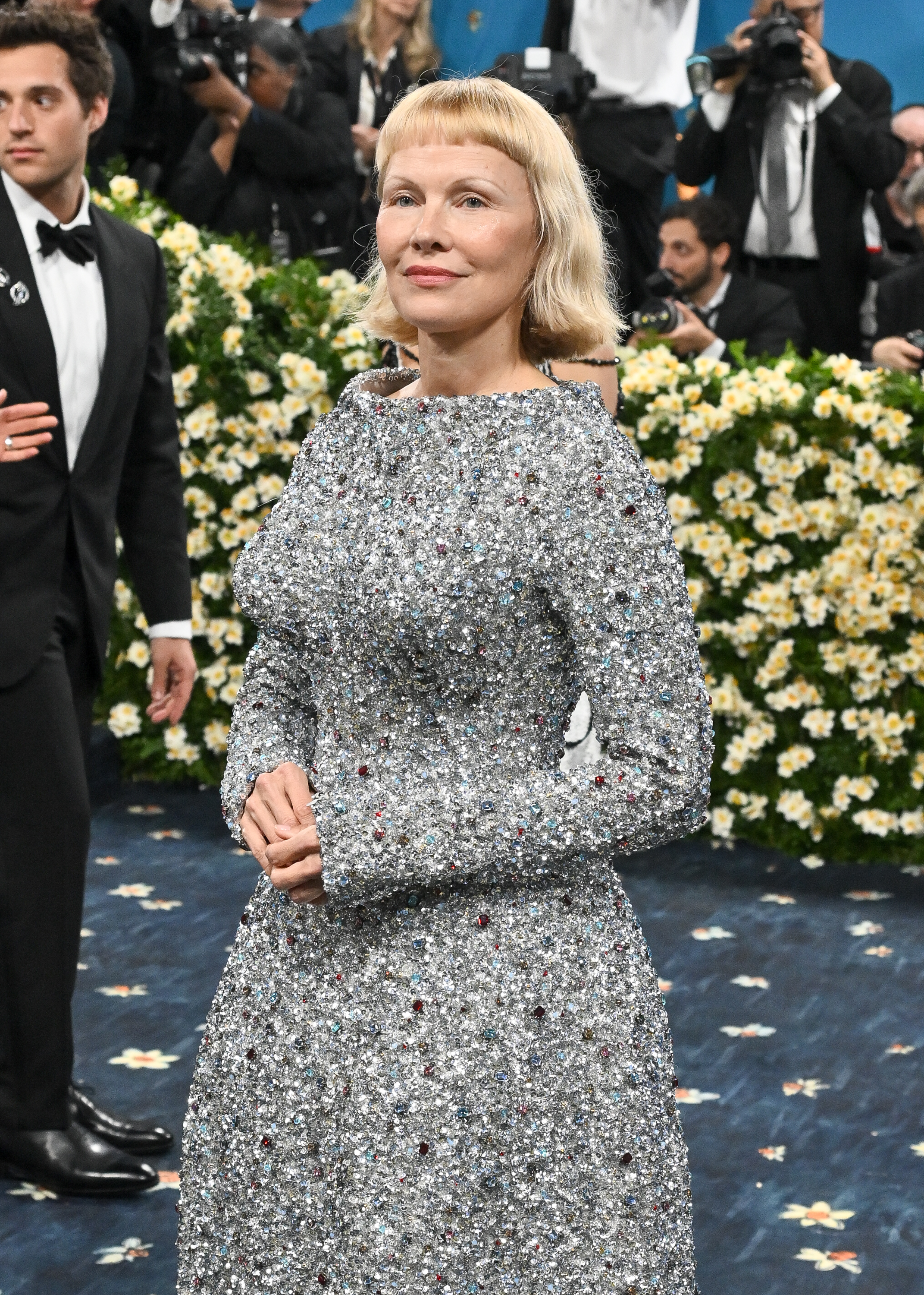 2213049421 Pamela Anderson at The 2025 Met Gala Celebrating "Superfine: Tailoring Black Style" held at the Metropolitan Museum of Art on May 05, 2025 in New York, New York. (Photo by Michael Buckner/Penske Media via Getty Images)