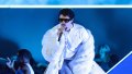 2205625250 HOLLYWOOD, CALIFORNIA - MARCH 17: Bad Bunny performs onstage at the 2025 iHeartRadio Music Awards at Dolby Theatre on March 17, 2025 in Hollywood, California. (Photo by Monica Schipper/Getty Images)