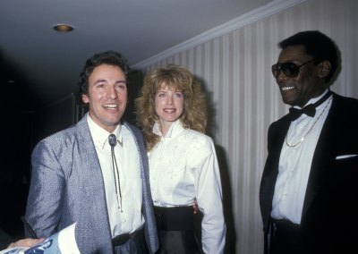 Bruce Springsteen, Julianne Phillips and Guest at the Waldorf Astoria Hotel in New York City, New York (Photo by Ron Galella/Ron Galella Collection via Getty Images)