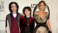 2239649918 Jennifer Lopez Joined by Twins Max and Emme in Rare Red Carpet Appearance