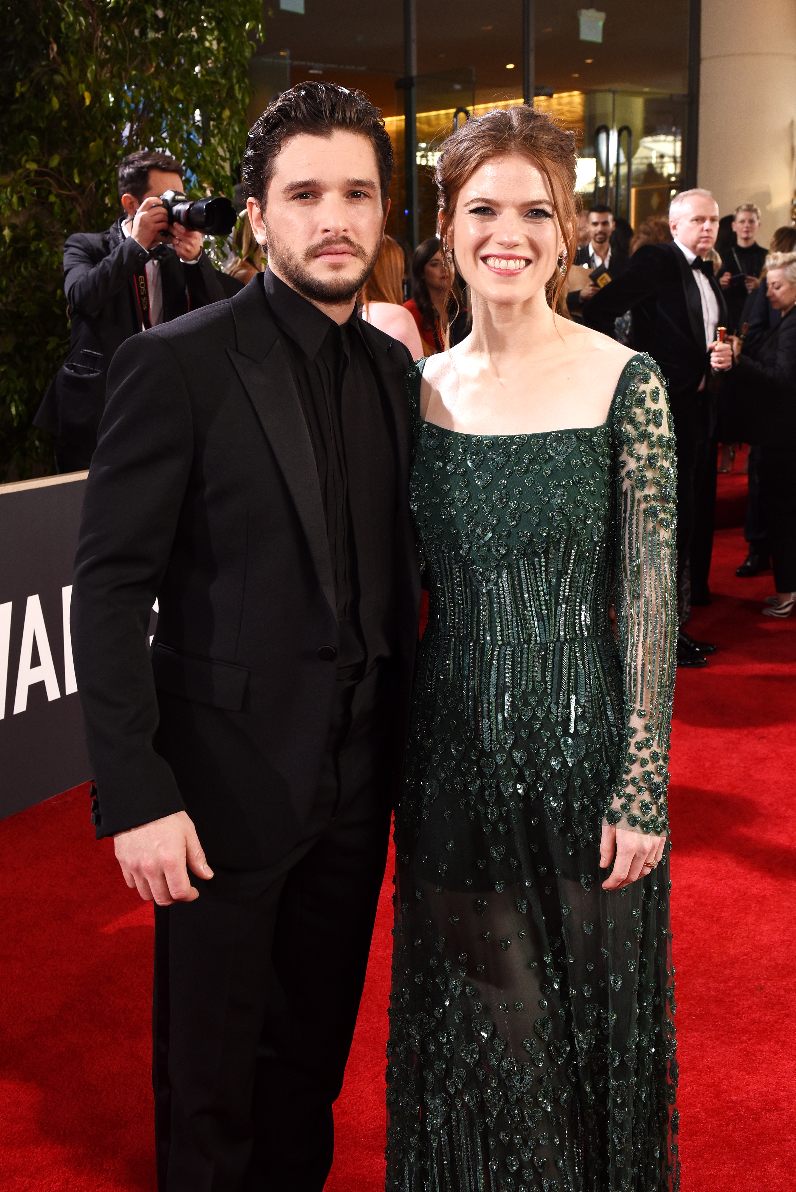 BEVERLY HILLS, CALIFORNIA - JANUARY 05: Kit Harington and Rose Leslie attend the 77th Annual Golden Globe Awards sponsored by Icelandic Glacial on January 5, 2020 at the Beverly Hilton in Los Angeles, CA. (Photo by Presley Ann/Getty Images for Icelandic Glacial )