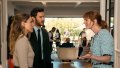 Nobody Wants This. (L to R) Kristen Bell as Joanne, Adam Brody as Noah, Leighton Meester as Abby in episode 205 of Nobody Wants This. Cr. Erin Simkin/Netflix © 2025