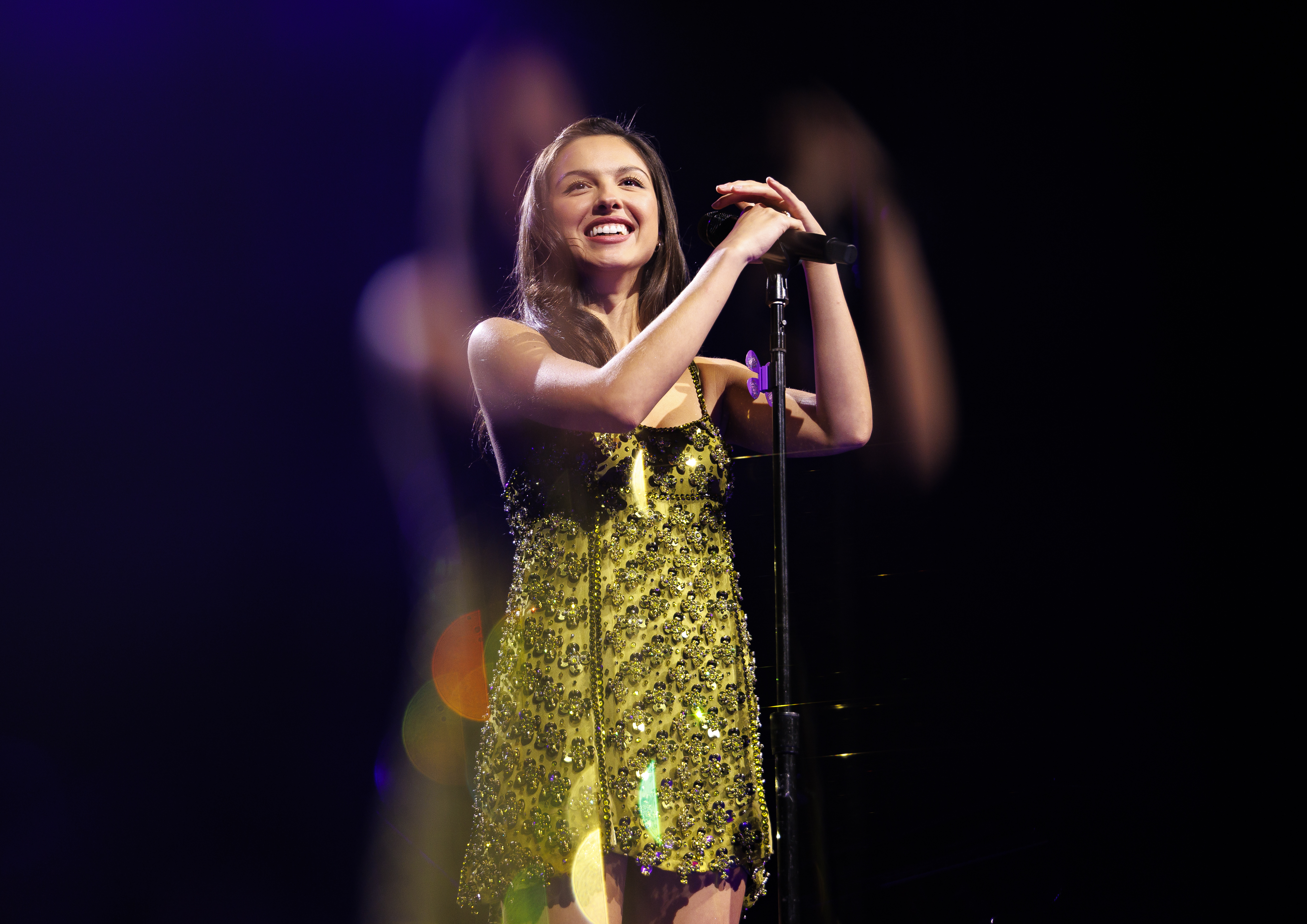 Olivia Rodrigo performs onstage at American Express Platinum Card x Olivia Rodrigo Concert on October 23, 2025 in New York City. (Photo by Christopher Polk/Billboard via Getty Images)