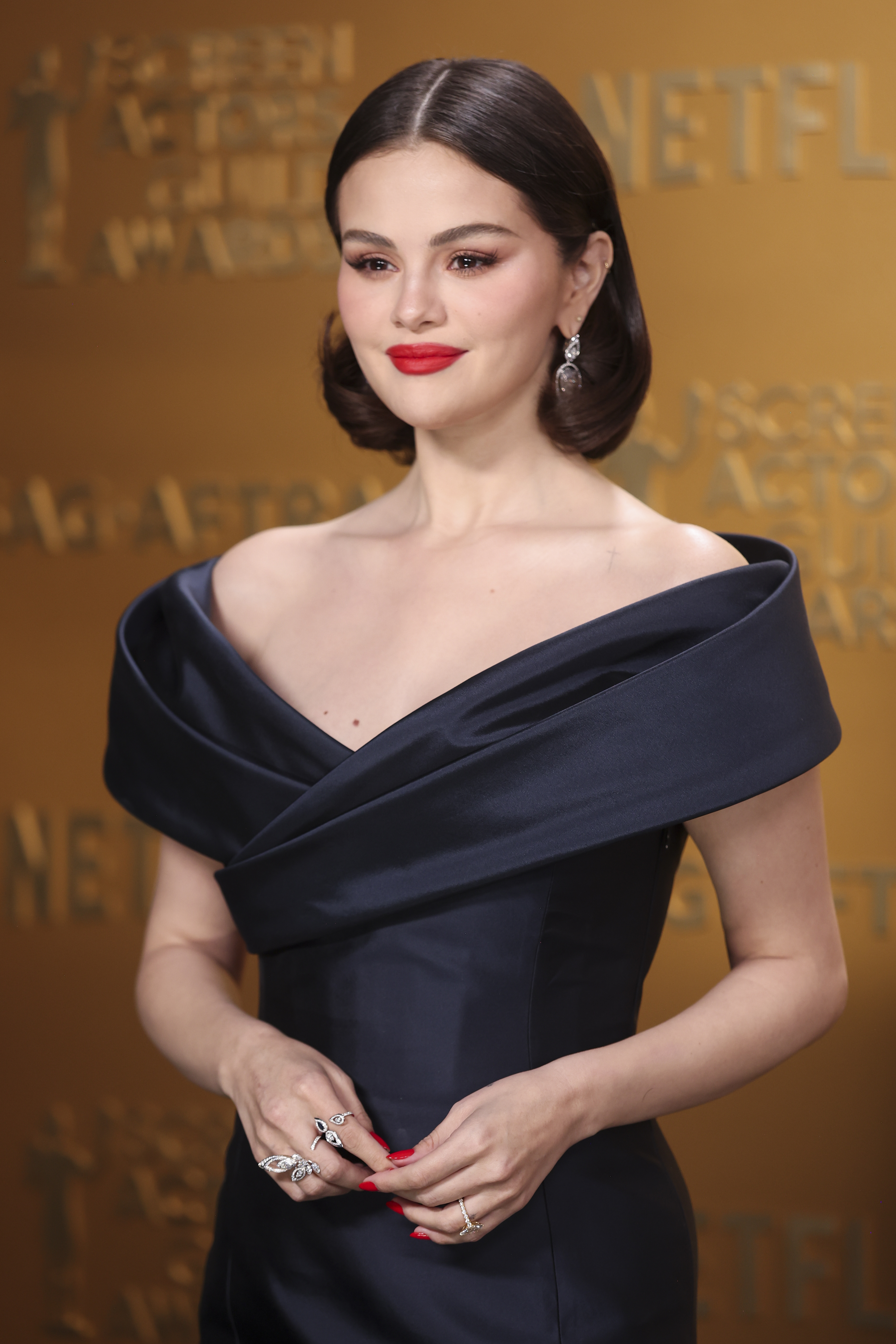 2201011674 Selena Gomez at the 31st Screen Actors Guild Awards held at Shrine Auditorium and Expo Hall on February 23, 2025 in Los Angeles, California. (Photo by Christopher Polk/Variety via Getty Images)