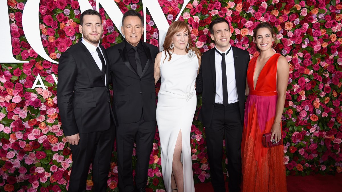 NEW YORK, NY - JUNE 10: Evan Springsteen, Bruce Springsteen, Patti Scialfa, Sam Springsteen and Jessica Springsteen attends the 72nd Annual Tony Awards at Radio City Music Hall on June 10, 2018 in New York City. (Photo by Dimitrios Kambouris/Getty Images for Tony Awards Productions)
