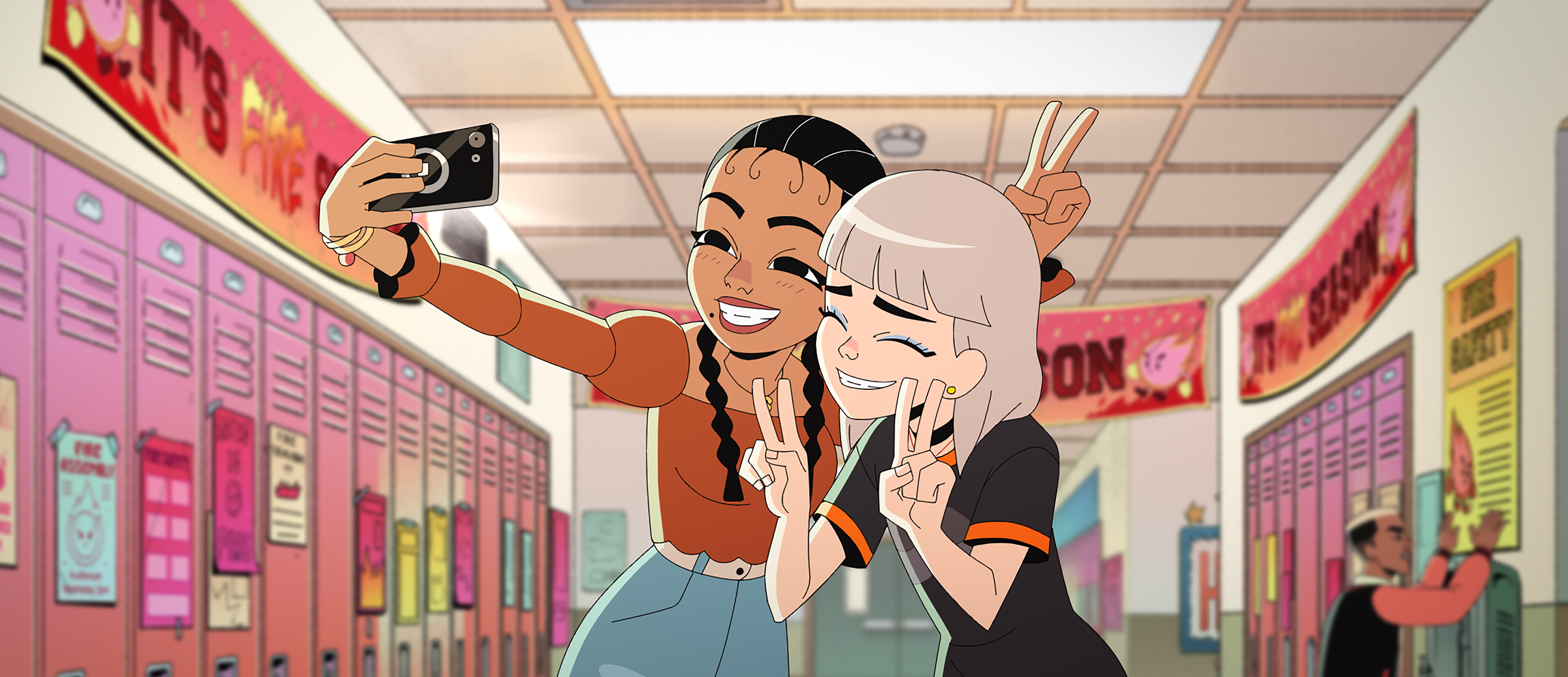 Jentry Chau vs the Underworld (L to R) Cristina Milizia as Stella and Ali Wong as Jentry in Jentry Chau vs the Underworld. Cr. COURTESY OF NETFLIX © 2024