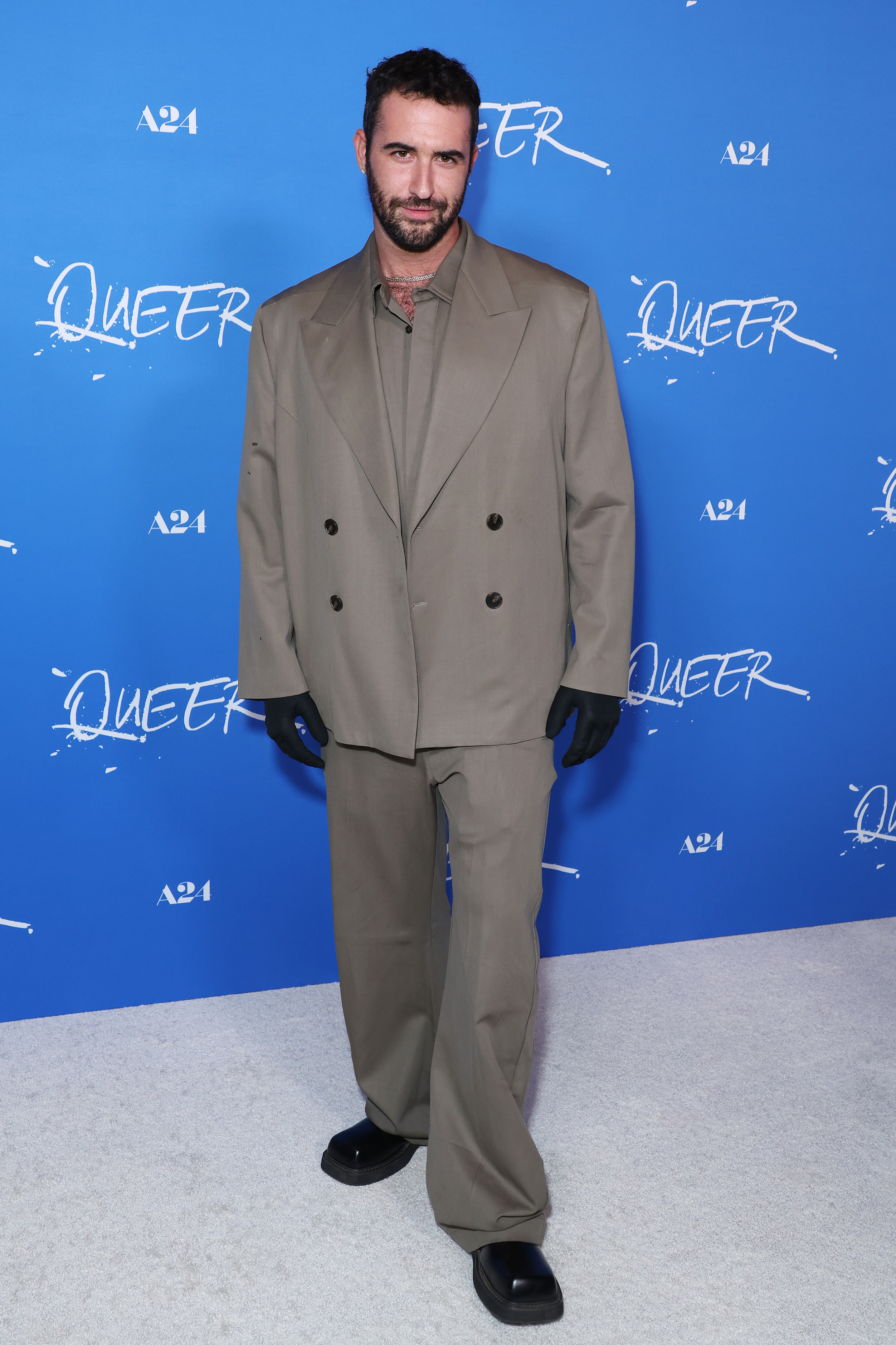 2184684128 LOS ANGELES, CALIFORNIA - NOVEMBER 13: Jordan Firstman attends the Los Angeles Premiere Of A24's "Queer" at DGA Theater Complex on November 13, 2024 in Los Angeles, California. (Photo by JC Olivera/WireImage)