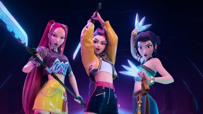 KPOP DEMON HUNTERS - When they aren't selling out stadiums, Kpop superstars Rumi, Mira and Zoey use their secret identities as badass demon hunters to protect their fans from an ever-present supernatural threat. Together, they must face their biggest enemy yet – an irresistible rival boy band of demons in disguise. ©2025 Netflix
