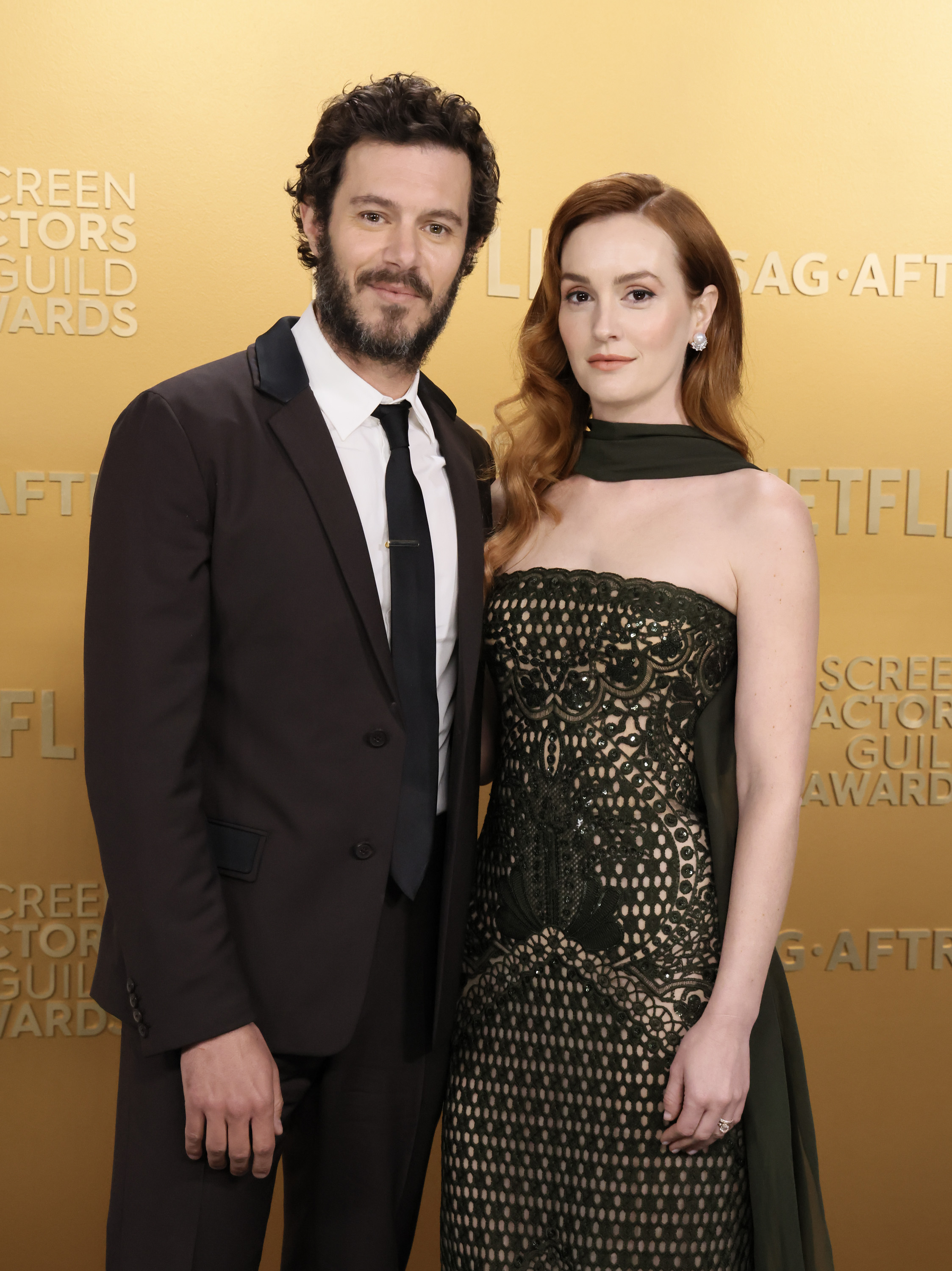 2201602734 LOS ANGELES, CALIFORNIA - FEBRUARY 23: (L-R) Adam Brody and Leighton Meester attend the 31st annual Screen Actors Guild Awards at Shrine Auditorium and Expo Hall on February 23, 2025 in Los Angeles, California. (Photo by Rodin Eckenroth/Getty Images)