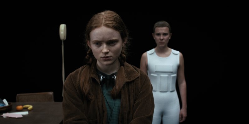 STRANGER THINGS. (L to R) Sadie Sink as Max Mayfield and Millie Bobby Brown as Eleven in STRANGER THINGS. Cr. Courtesy of Netflix © 2022