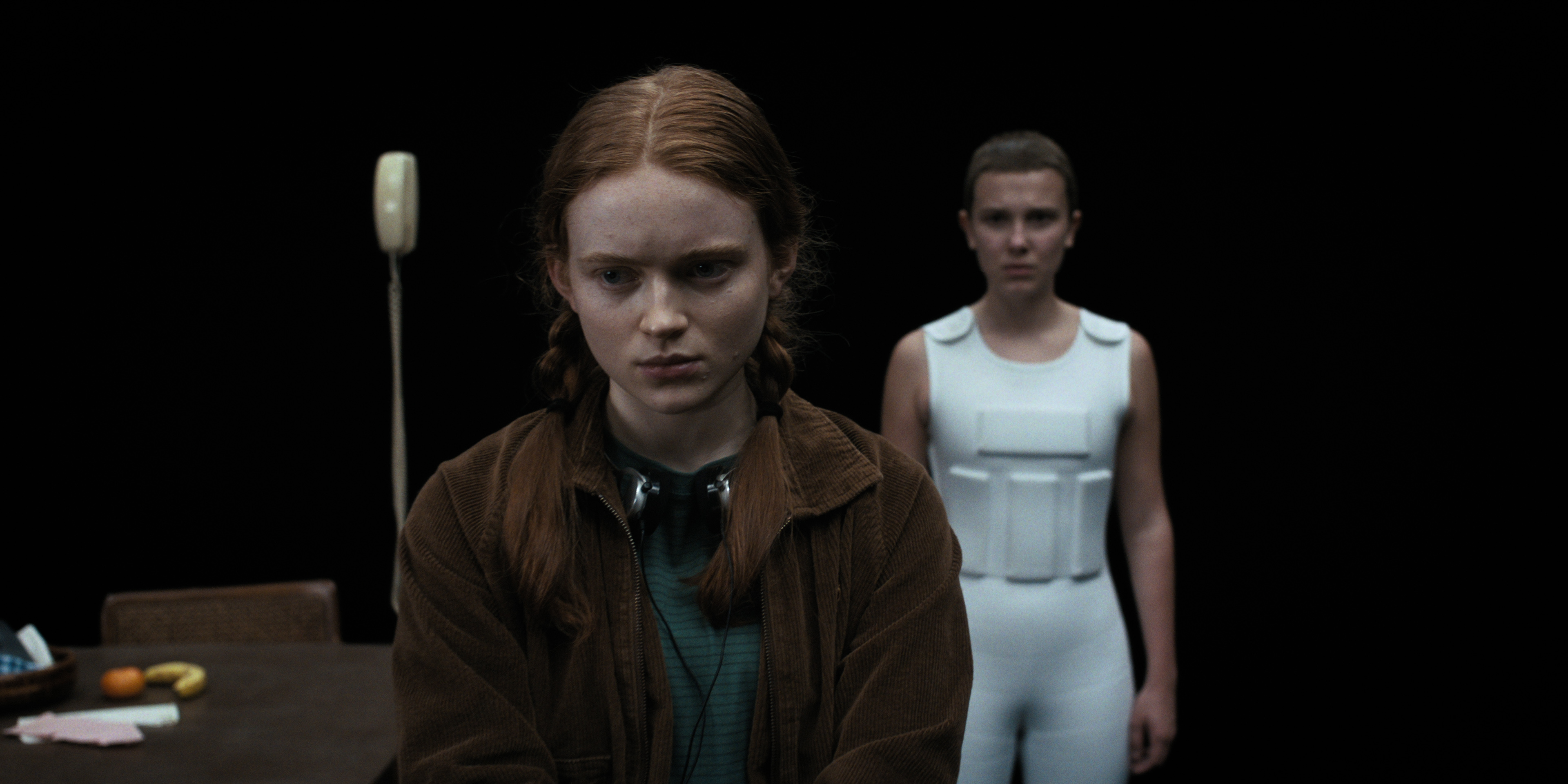STRANGER THINGS. (L to R) Sadie Sink as Max Mayfield and Millie Bobby Brown as Eleven in STRANGER THINGS. Cr. Courtesy of Netflix © 2022