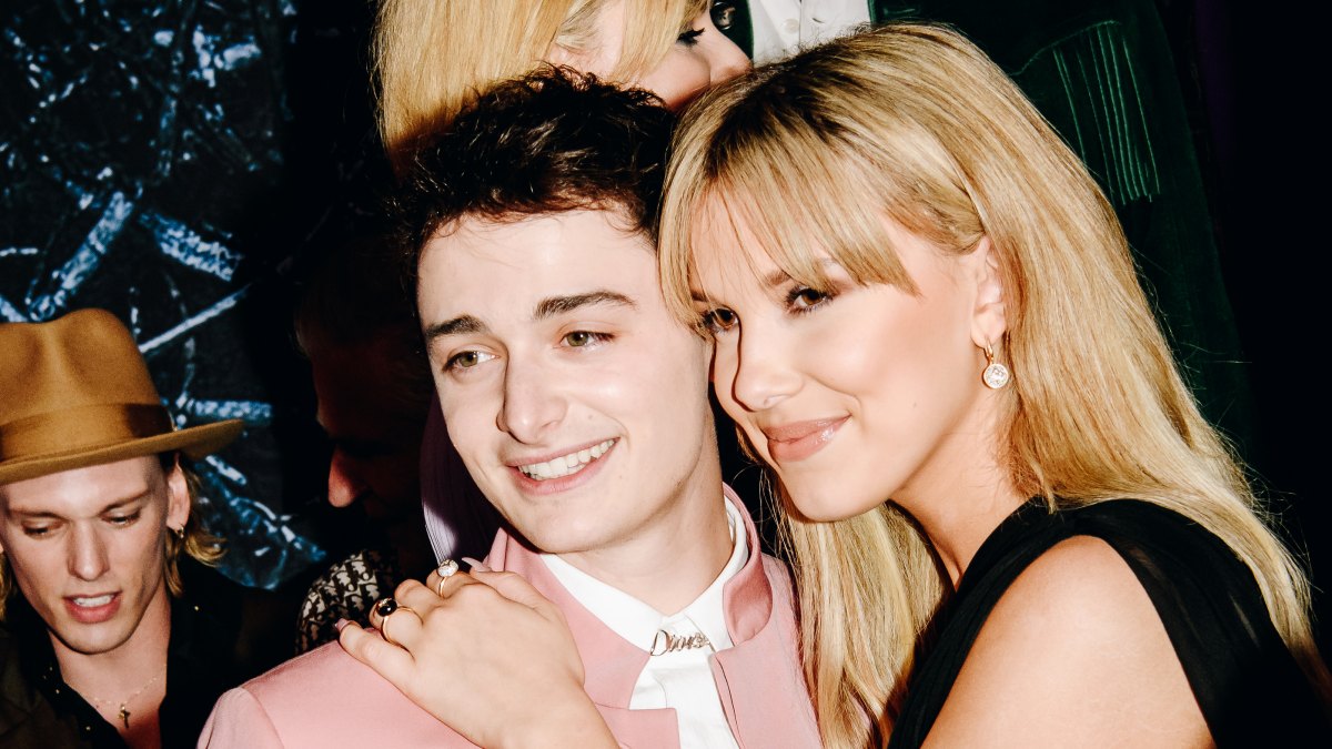 1508302369. Noah Schnapp, Millie Bobby Brown at the premiere of season 4 of 'Stranger Things' held at Netflix Studios Brooklyn on May 14th, 2022 in Brooklyn, New York. (Photo by Nina Westervelt/Variety/Penske Media via Getty Images)