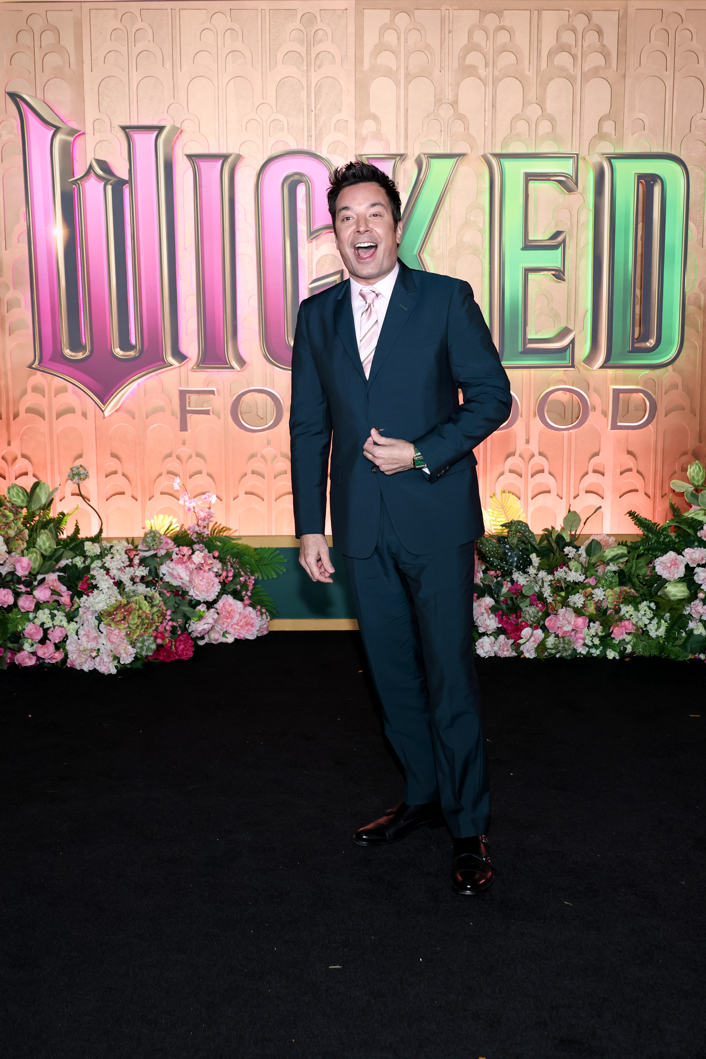2247204363 NEW YORK, NEW YORK - NOVEMBER 17: Jimmy Fallon attends the "Wicked: For Good!" New York Premiere at David Geffen Hall on November 17, 2025 in New York City. (Photo by Jamie McCarthy/Getty Images)