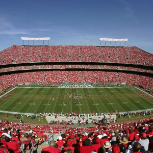 72325673 KANSAS CITY, MO - SEPTEMBER 26: A general view of the stadium during the game between the Houston Texans and the Kansas City Chiefs at Arrowhead Stadium on September 26, 2004 in Kansas City, Missouri. The Texans won 24-21. (Photo by Donald Miralle/Getty Images)