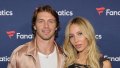 2081593336 LAS VEGAS, NEVADA - FEBRUARY 10: Braxton Berrios (L) and Alix Earle attend Michael Rubin's Fanatics Super Bowl party at the Marquee Nightclub at The Cosmopolitan of Las Vegas on February 10, 2024 in Las Vegas, Nevada. (Photo by Ethan Miller/Getty Images)