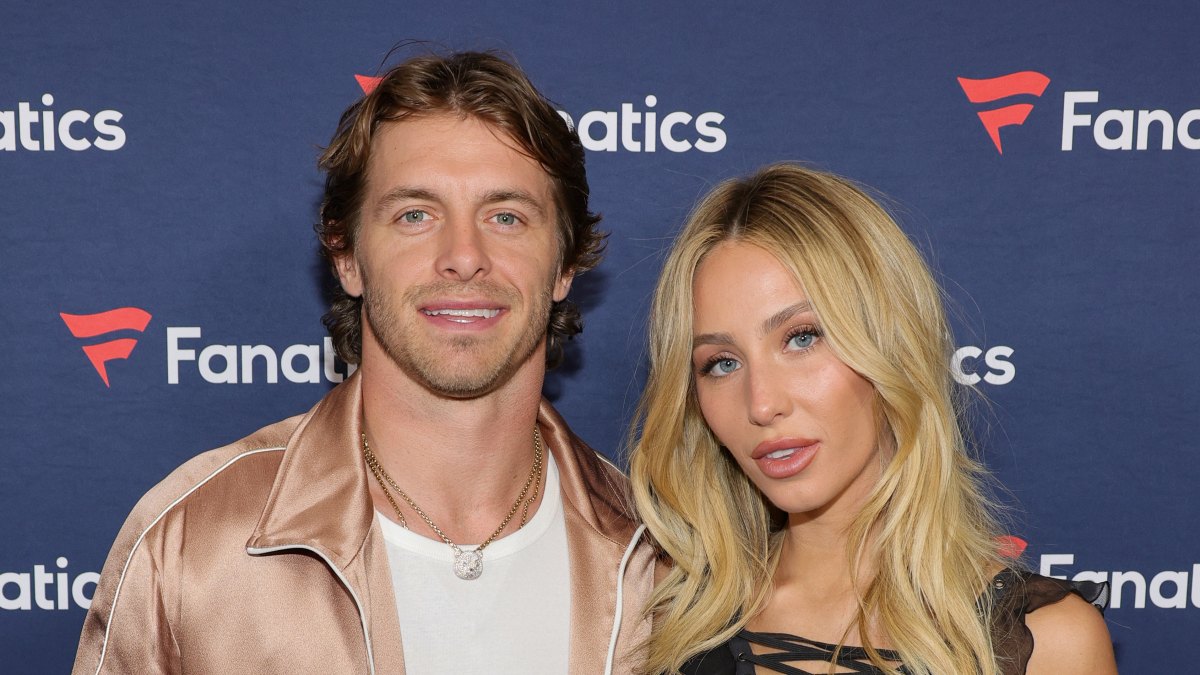 2081593336 LAS VEGAS, NEVADA - FEBRUARY 10: Braxton Berrios (L) and Alix Earle attend Michael Rubin's Fanatics Super Bowl party at the Marquee Nightclub at The Cosmopolitan of Las Vegas on February 10, 2024 in Las Vegas, Nevada. (Photo by Ethan Miller/Getty Images)