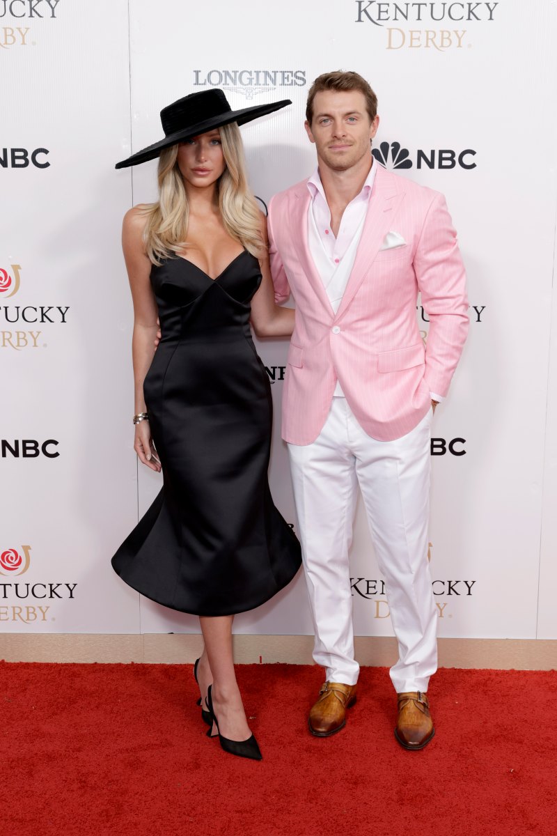 2213237244 LOUISVILLE, KENTUCKY - MAY 03: (L-R) Alix Earle and Braxton Berrios attend Kentucky Derby 151 at Churchill Downs on May 03, 2025 in Louisville, Kentucky. (Photo by Jeff Schear/Getty Images for Churchill Downs)