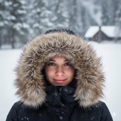 fur-lined hood