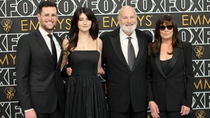 1936130014 LOS ANGELES, CALIFORNIA - JANUARY 15: (L-R) Jake Reiner, Romy Reiner, Rob Reiner, and Michele Reiner attend the 75th Primetime Emmy Awards at Peacock Theater on January 15, 2024 in Los Angeles, California. (Photo by Neilson Barnard/Getty Images)