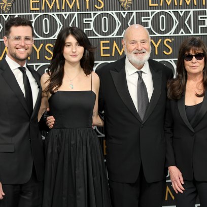 1936130014 LOS ANGELES, CALIFORNIA - JANUARY 15: (L-R) Jake Reiner, Romy Reiner, Rob Reiner, and Michele Reiner attend the 75th Primetime Emmy Awards at Peacock Theater on January 15, 2024 in Los Angeles, California. (Photo by Neilson Barnard/Getty Images)