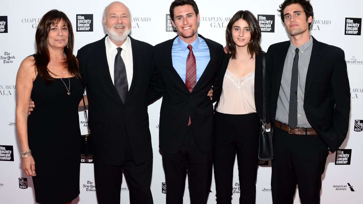 487229461. NEW YORK, NY - APRIL 28: Honoree Rob Reiner poses with family at the 41st Annual Chaplin Award Gala at Avery Fisher Hall at Lincoln Center for the Performing Arts on April 28, 2014 in New York City. (Photo by Michael Loccisano/Getty Images)