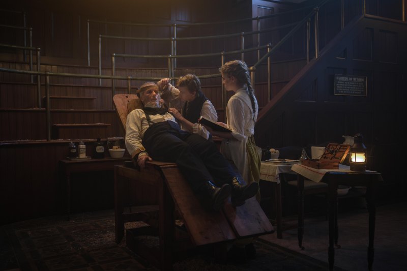 The Artful Dodger -- Season 1 -- An irreverent follow up to Dickens’ Oliver Twist exploring the adult double life of Charles Dickens’ famous prince of thieves. Set in 1850’s Australia, in the lively colony of Port Victory, we meet Jack Dawkins, The Artful Dodger, who’s transferred his fast fingers as a pickpocket to the nimble skilled fingers of a surgeon. Dodger’s past returns to haunt him with the arrival of Fagin, luring him back into a world of crime. A greater threat – to Dodger’s heart – is Lady Belle, the Governor’s daughter, determined to become the colony’s first female surgeon. From heists to life-and-death surgeries, from soirées to street violence, this is a tale of reinvention, betrayal, redemption and love with a twist. Thomas Brodie-Sangster (Jack Dawkins) and Maia Mitchell (Lady Belle Fox), shown (Photo by: John Platt/Hulu)