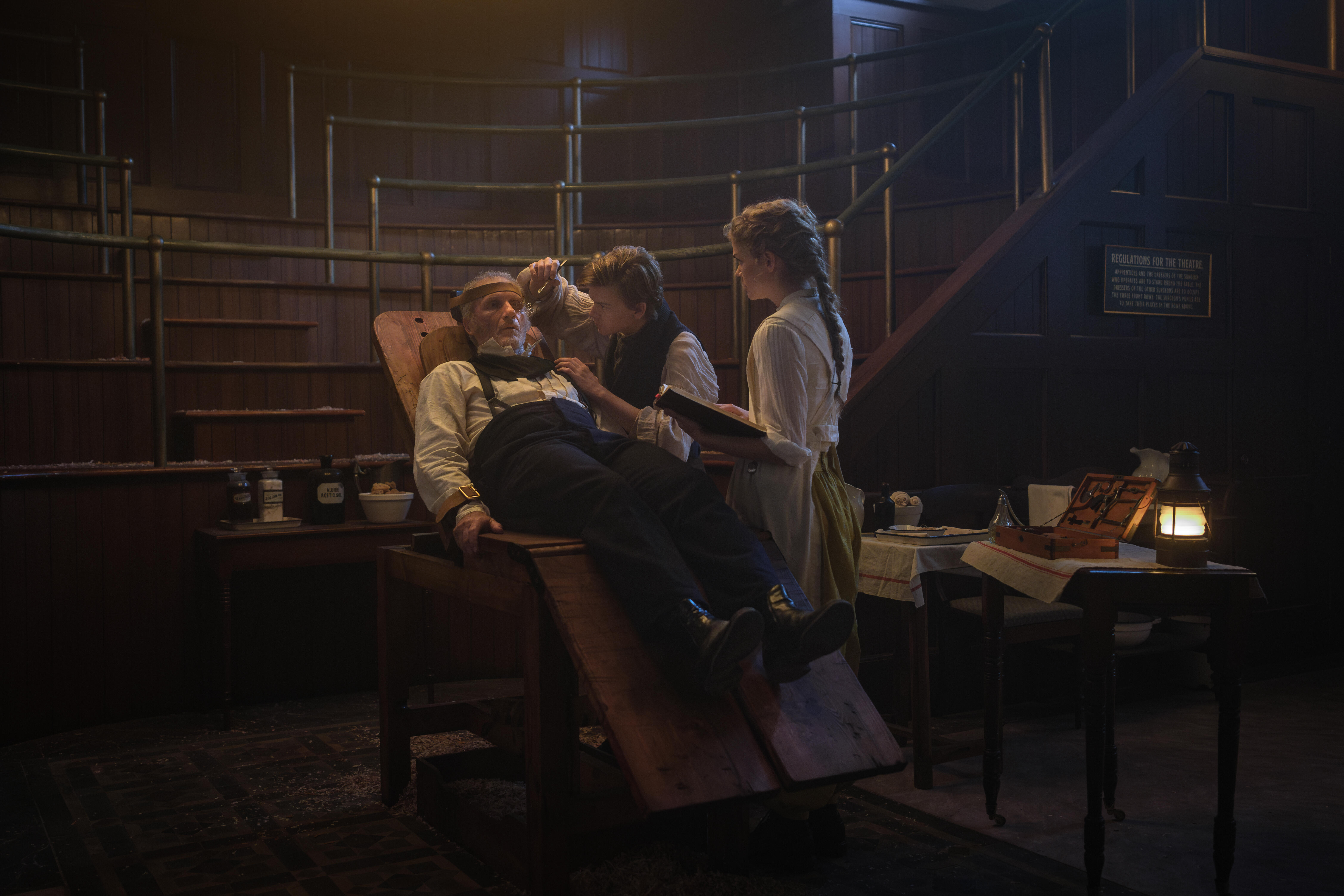 The Artful Dodger -- Season 1 -- An irreverent follow up to Dickens’ Oliver Twist exploring the adult double life of Charles Dickens’ famous prince of thieves. Set in 1850’s Australia, in the lively colony of Port Victory, we meet Jack Dawkins, The Artful Dodger, who’s transferred his fast fingers as a pickpocket to the nimble skilled fingers of a surgeon. Dodger’s past returns to haunt him with the arrival of Fagin, luring him back into a world of crime. A greater threat – to Dodger’s heart – is Lady Belle, the Governor’s daughter, determined to become the colony’s first female surgeon. From heists to life-and-death surgeries, from soirées to street violence, this is a tale of reinvention, betrayal, redemption and love with a twist. Thomas Brodie-Sangster (Jack Dawkins) and Maia Mitchell (Lady Belle Fox), shown (Photo by: John Platt/Hulu)