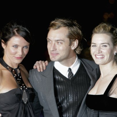 LONDON - DECEMBER 05: Actors Cameron Diaz, Jude Law and Kate Winslet attend the UK premiere of 'The Holiday' at Odeon Leicester Square on December 5, 2006 in London, England. The screening is in aid of NCH and MediCinema. (Photo by MJ Kim/Getty Images)