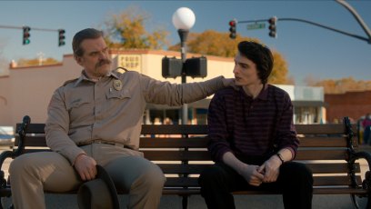 STRANGER THINGS: SEASON 5. (L to R) David Harbour as Jim Hopper and Finn Wolfhard as Mike Wheeler in Stranger Things: Season 5. Cr. COURTESY OF NETFLIX © 2025