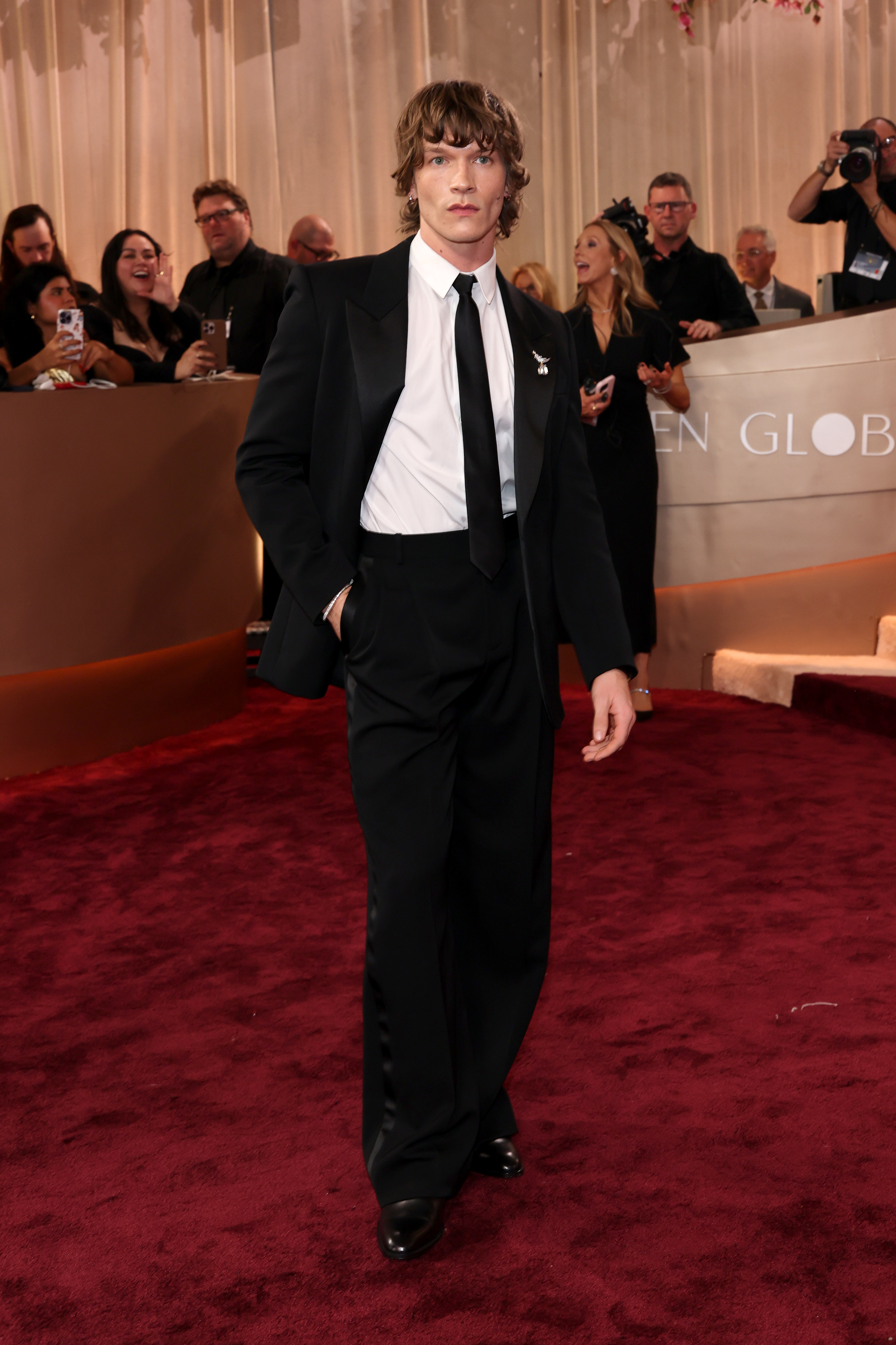 2255770447 BEVERLY HILLS, CALIFORNIA - JANUARY 11: (FOR EDITORIAL USE ONLY) Connor Storrie attends the 83rd Annual Golden Globe Awards at The Beverly Hilton on January 11, 2026 in Beverly Hills, California. (Photo by Amy Sussman/Getty Images)