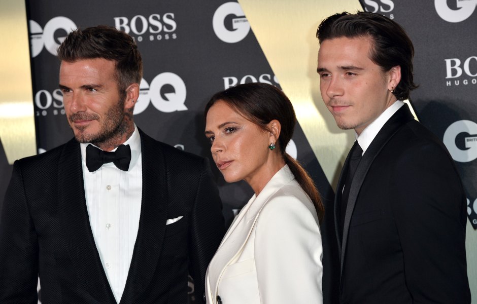1172019974 LONDON, ENGLAND - SEPTEMBER 03: David Beckham, Victoria Beckham and their son Brooklyn Beckham attend the GQ Men Of The Year Awards 2019 at Tate Modern on September 03, 2019 in London, England. (Photo by Jeff Spicer/Getty Images)