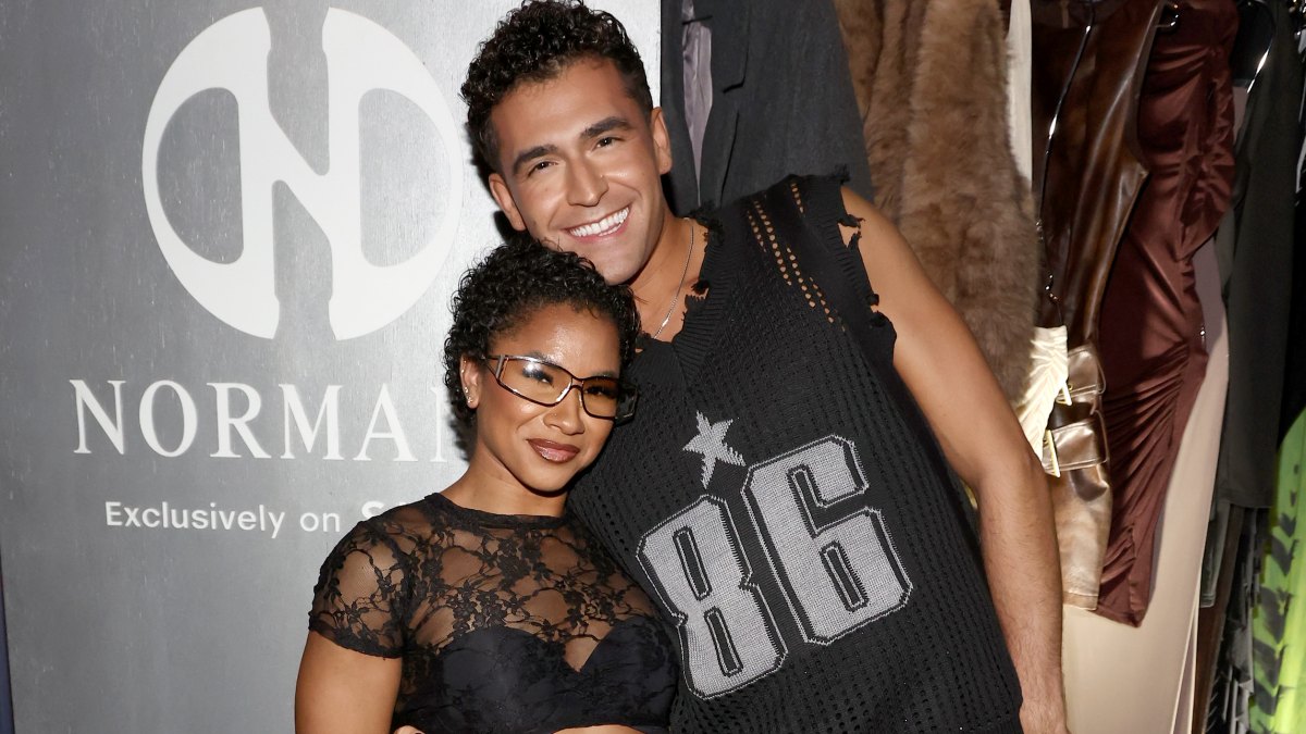 2251117034 LOS ANGELES, CALIFORNIA - DECEMBER 09: (L-R) Jordan Chiles and Ezra Sosa attend the NORMANI exclusively on SHEIN launch party at The Fleur Room on December 09, 2025 in Los Angeles, California. (Photo by Tommaso Boddi/Getty Images for SHEIN)
