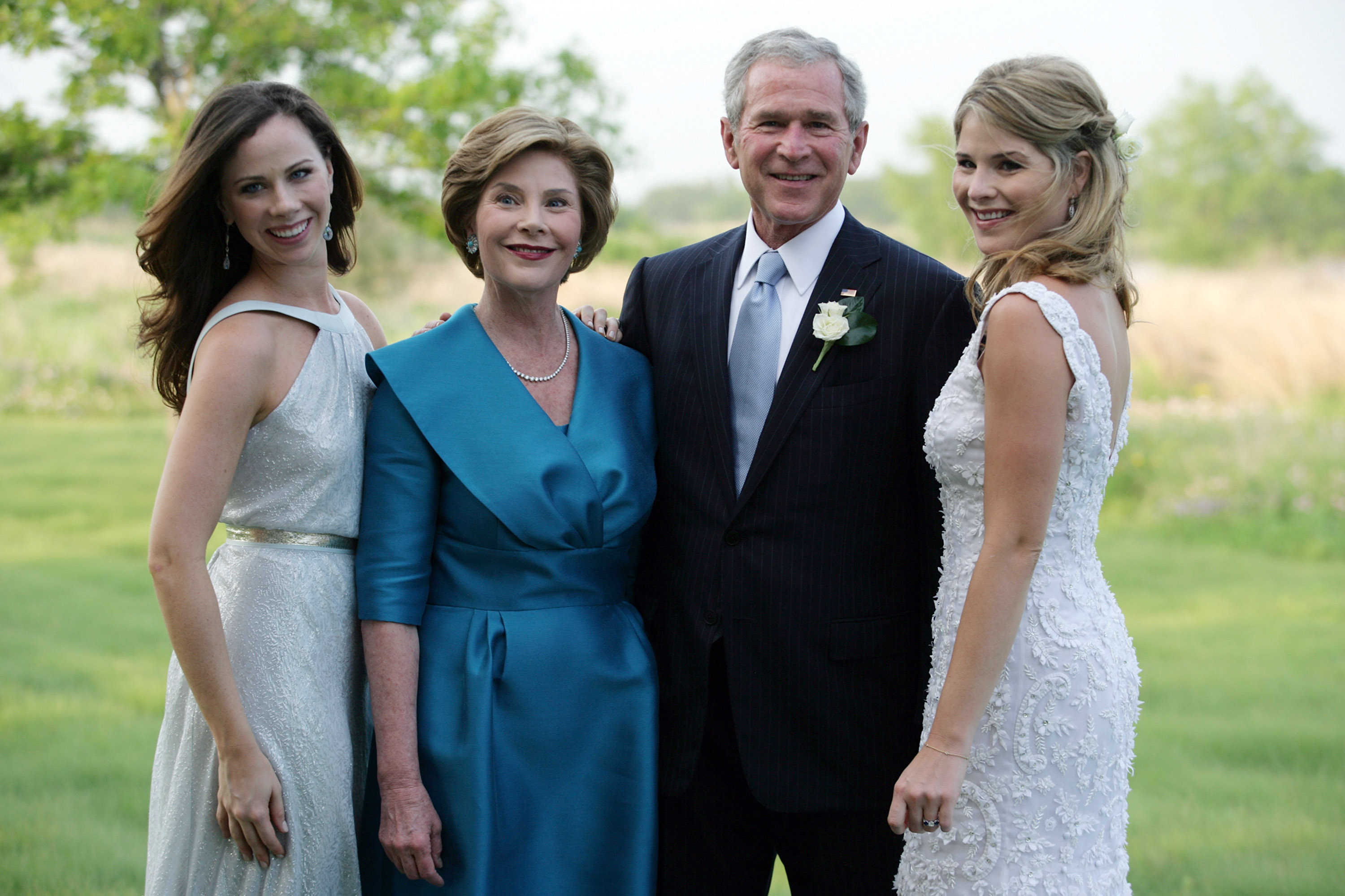 81054205 jenna bush hager with george w bush laura bush barbara bush