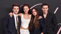 1976115580 (From R) Former British model Brooklyn Beckham, British fashion designer and singer Victoria Beckham, US actress Nicola Peltz Beckham and British singer Cruz Beckham arrive for the premiere of the movie "Lola" at the Bruin Theatre, in Los Angeles, California on February 3, 2024. (Photo by LISA O'CONNOR / AFP) (Photo by LISA O'CONNOR/AFP via Getty Images)