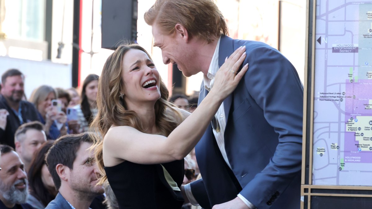 2257265564 HOLLYWOOD, CALIFORNIA - JANUARY 20: (L-R) Rachel McAdams and Domhnall Gleeson attend her Hollywood Walk of Fame Star Ceremony on January 20, 2026 in Hollywood, California. (Photo by Kevin Winter/Getty Images)