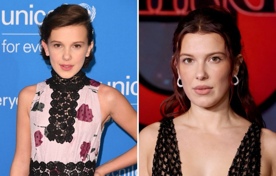 famous celebrities millie bobby brown 2016 vs 2025