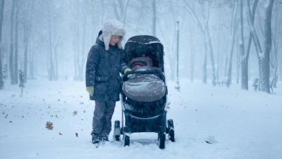 babies sleeping outside