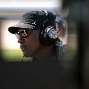 GettyImages-2271954901-Denny-Hamlin-Reacts-to-Michael-Jordans-Viral-ChokeKiss-Moment-After-NASCAR-Race
