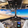 JFFX76 Pilots in the plane cockpit and sunset. Image shot 03/2017. Exact date unknown.